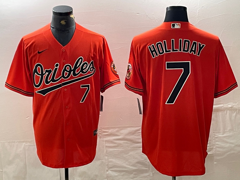 Men's Baltimore Orioles Jackson Holliday #7 Orange Jersey